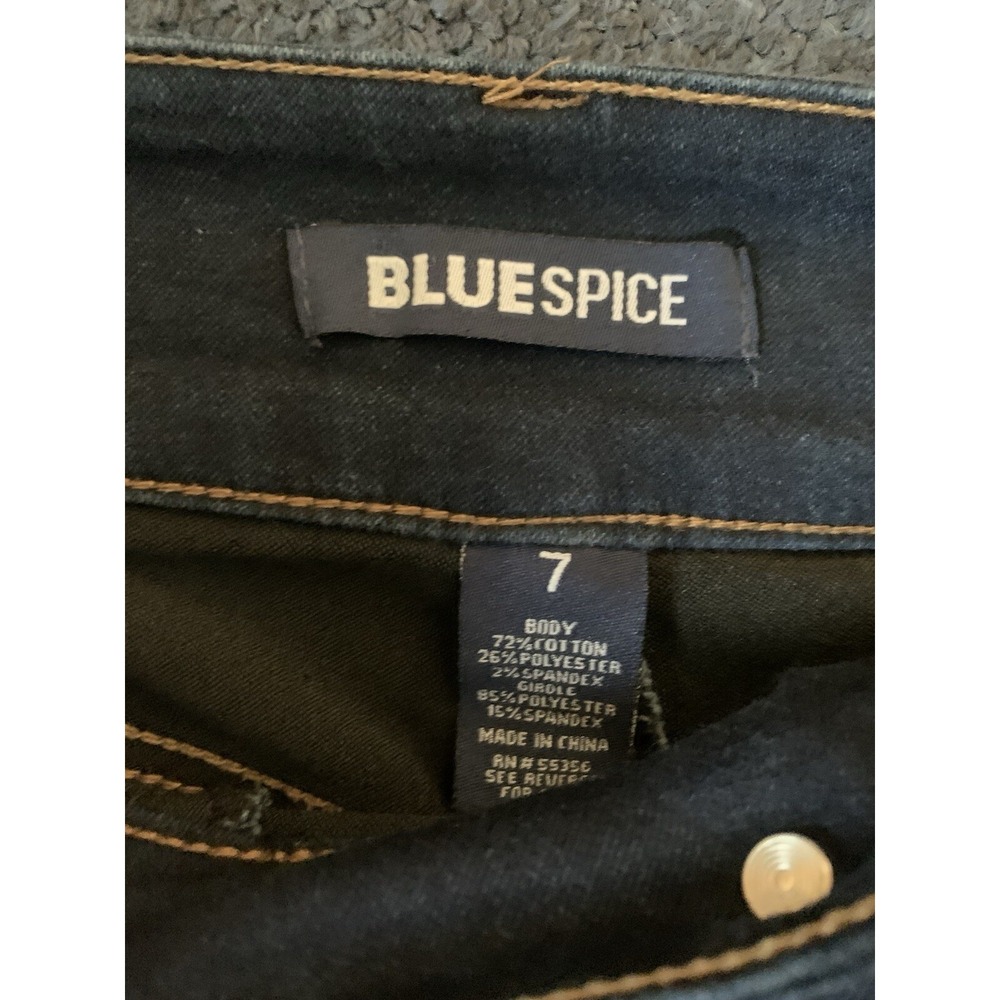 Blue Spice Skinny Jeans Women's Size 8 Dark Blue Denim Mid Rise - Picture 3 of 5